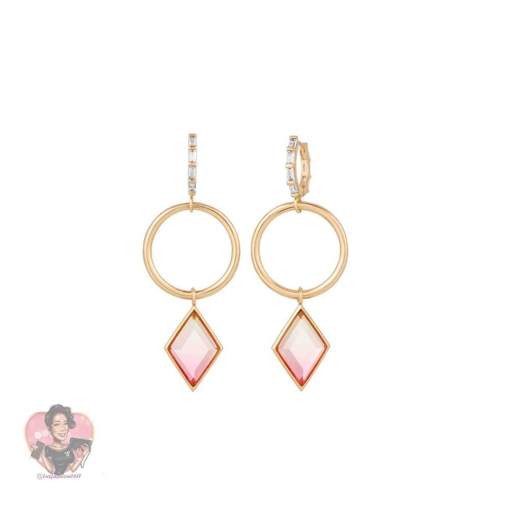 MODERNE MONOCLE Trinity Gold Blush Earrings